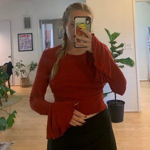 Reddish Long Sleeve Blouse